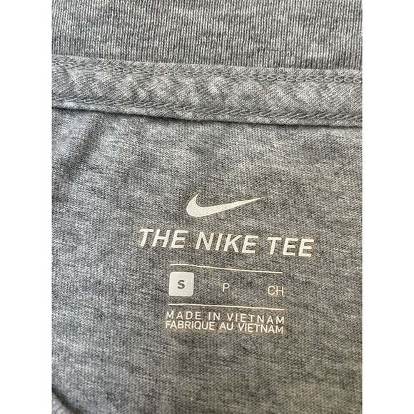 Nike Teen Small Cropped Top "The Nike Tee" Gray With Black Logo - Picture 2 of 5